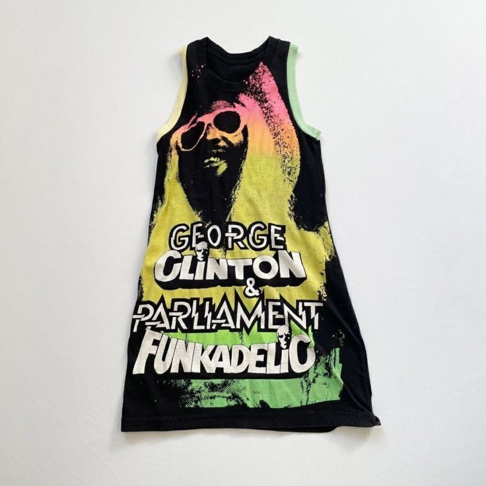 CourtneyCourtney Dress Girls 7/8 Neon Rockstar Concert T shirt Handmade Upcycled